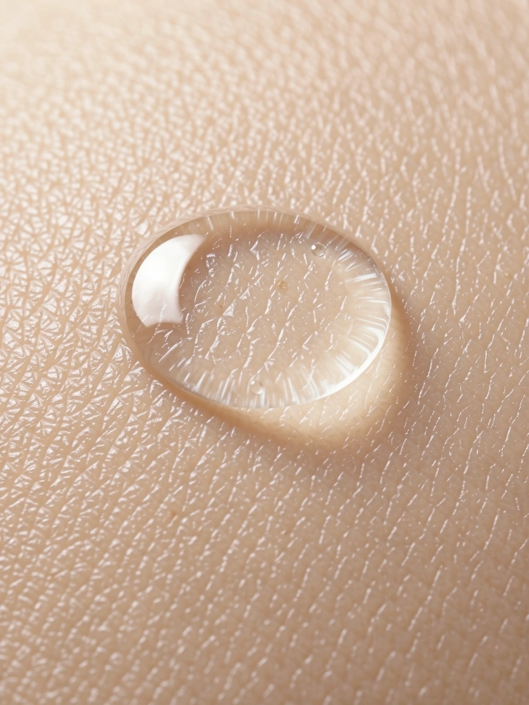 Macro view of skin hydration